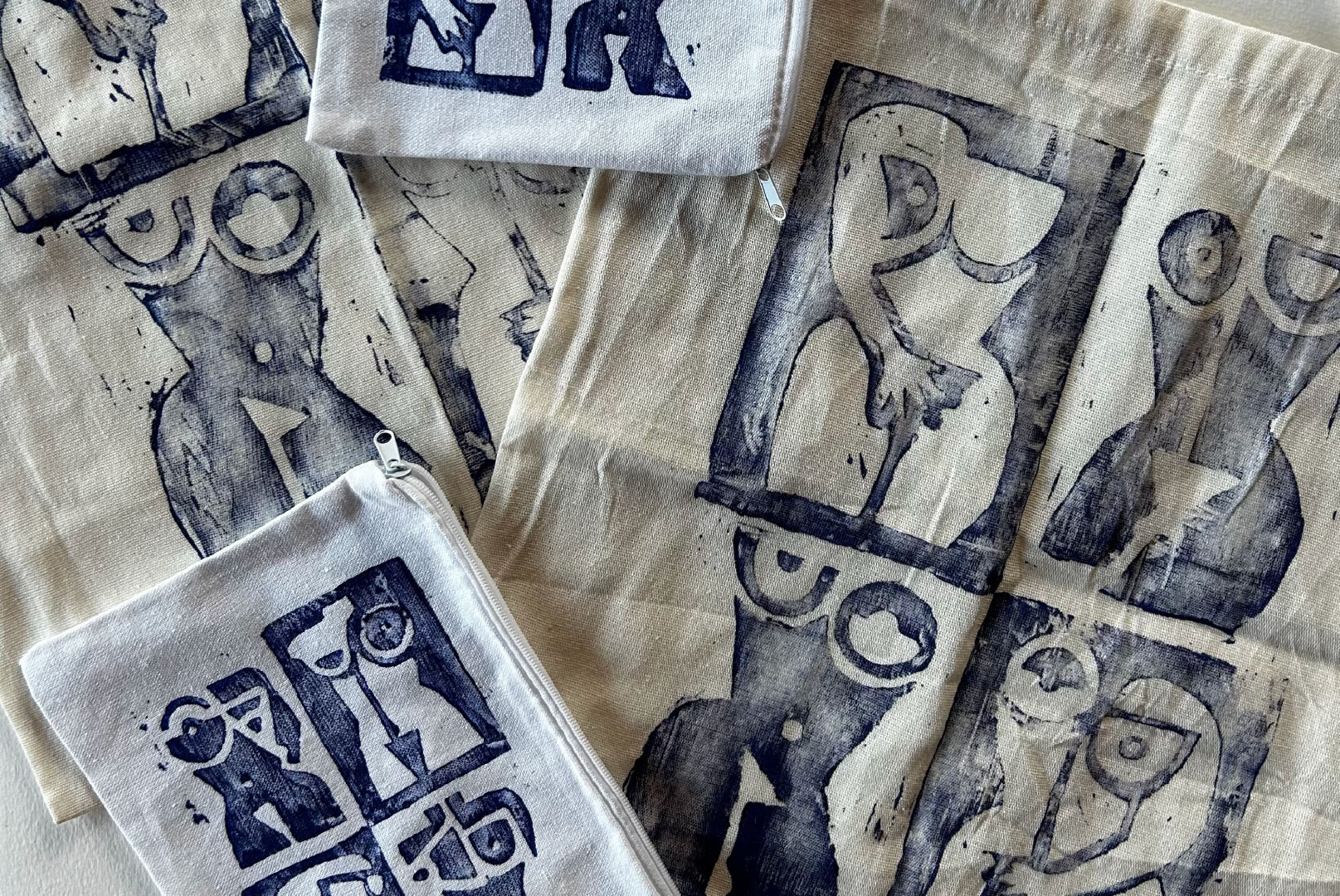 linogravure sur textiles