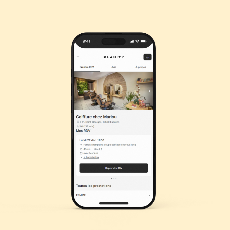 planity coiffure chez marlou telephone