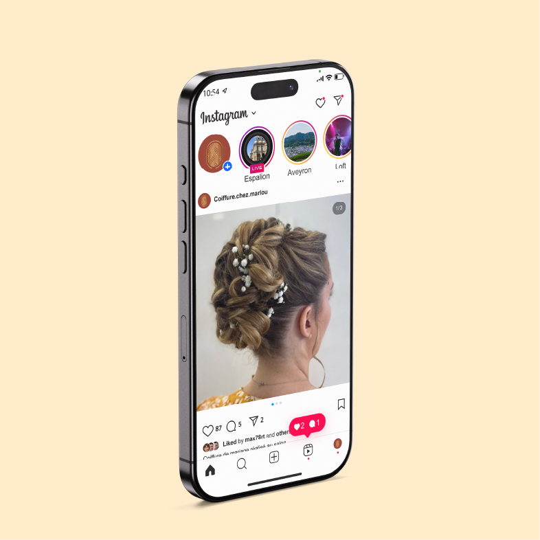 post instagram coiffure chez marlou