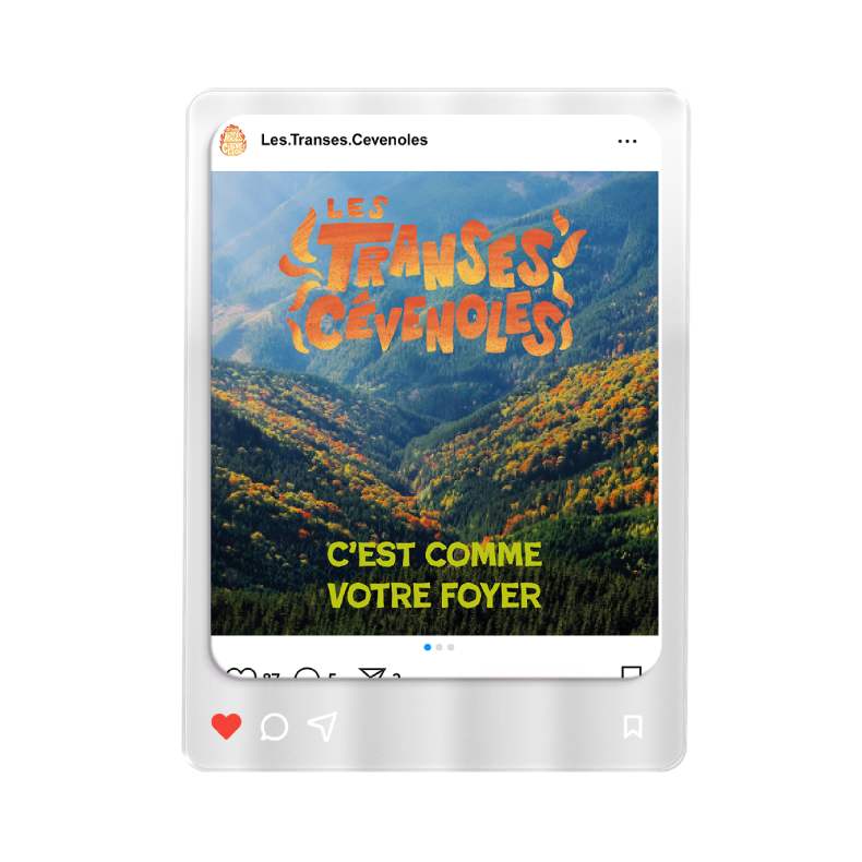 post instagram transes cevenoles avec base line