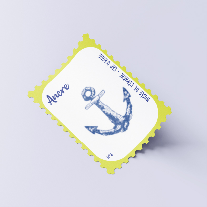 timbre ancre de bateau