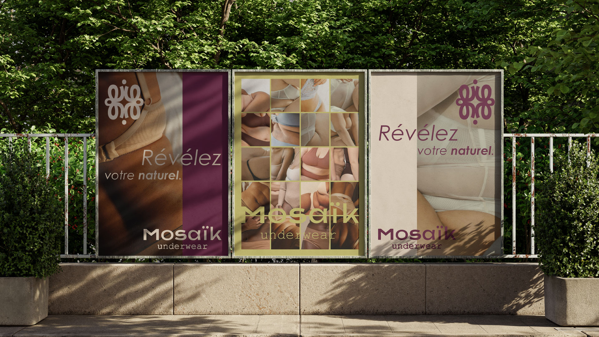 trois-affiches-print-dans-la-rue-de-mosaik-underwear-lingerie