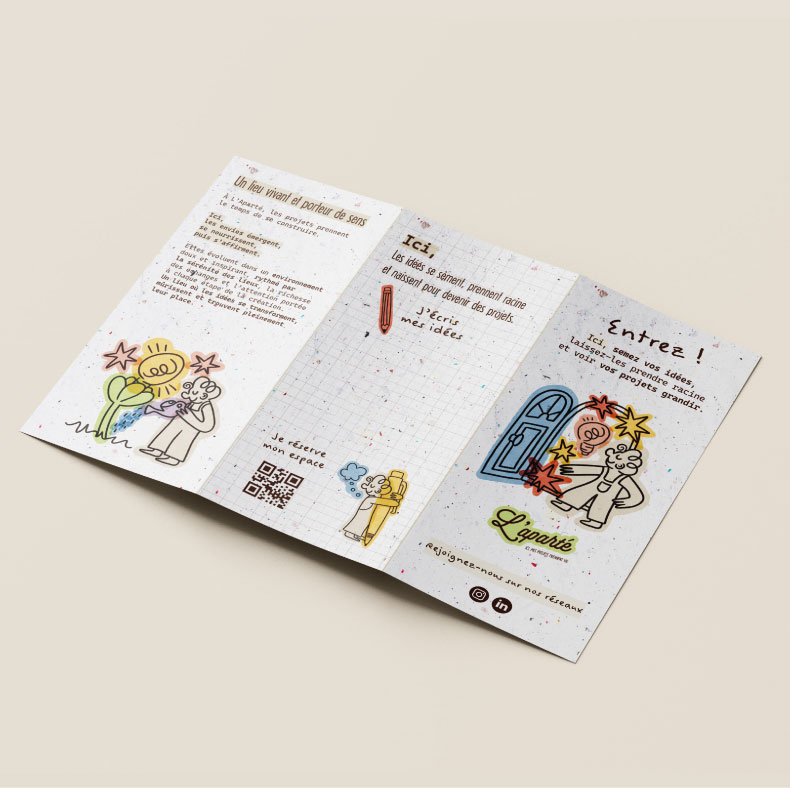 depliant-3-volets-recto-en-papier-recycle-de-l&rsquo;aparte